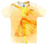 Дитяча 3D футболка Ballerina Watercolor