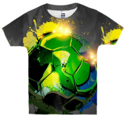 Дитяча 3D футболка Green Football Art