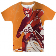Детская 3D футболка Motorcyclist #86