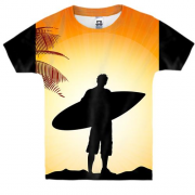 Детская 3D футболка Surfer with Board 2