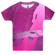 Дитяча 3D футболка Pink Sea