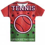 Детская 3D футболка Tennis Let's play the Game