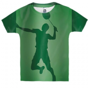 Детская 3D футболка Tennis player Silhouette