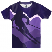 Дитяча 3D футболка Purpure Skier