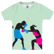Дитяча 3D футболка Boy and Girl Boxing