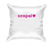 Подушка з надписью "Senpai"