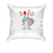 Подушка з новорічним щуром (2020)