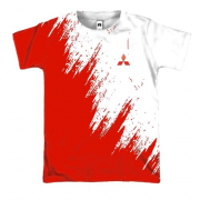 3D футболка Mitsubishi (бело-красный)