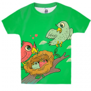 Детская 3D футболка Bird family
