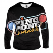 Чоловічий 3D лонгслів Ping pong smash