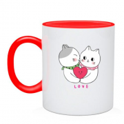 Чашка закохані котики.