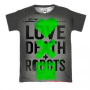 3D футболка Любовь Смерть Роботы