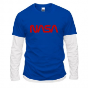 Комбинированный лонгслив NASA Worm logo
