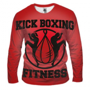 Мужской 3D лонгслив Kick boxing fitness