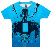 Дитяча 3D футболка Любов смерть і роботи. блакитний