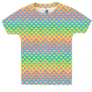 Дитяча 3D футболка Rainbow pattern