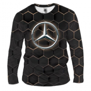 Чоловічий 3D лонгслів Mercedes-Benz Logo