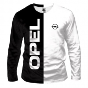 Чоловічий 3D лонгслів Opel logo (Black and White)