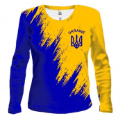 Женский 3D лонгслив Ukraine (желто-синяя)