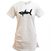 Удлиненная футболка Shark word