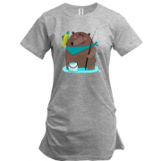 Подовжена футболка Bear fisher