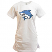 Удлиненная футболка Angry Shark