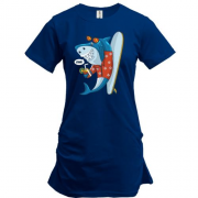 Удлиненная футболка Shark Hipster