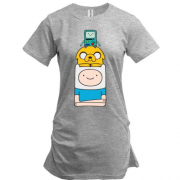 Удлиненная футболка Adventure time pyramid