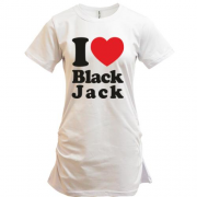 Подовжена футболка I love Black Jack