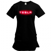 Удлиненная футболка с лого Tesla (2)