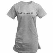 Подовжена футболка Hello World!