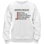 Свитшот  с принтом  "Hunters checklist"