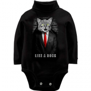 Детский боди LSL с котом в пиджаке "Like a Boss"