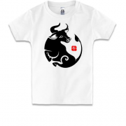 Дитяча футболка Новорічний бик в китайському стилі