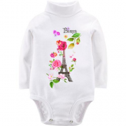 Детский боди LSL с Эйфелевой башней и цветами "Paris"