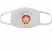 Тканинна маска для обличчя Portrait with an orange circle