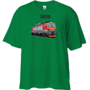 Футболка oversize з локомотивом поїзда ЕП20