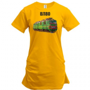 Подовжена футболка з локомотивом потяга ВЛ80