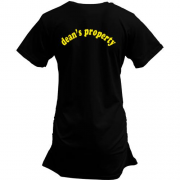 Подовжена футболка з написом "Dean's property"