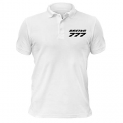Мужская футболка-поло Boeing 777 лого