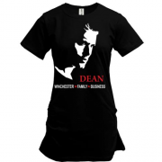 Подовжена футболка з принтом Dean Winchester