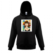 Детская толстовка Brown-haired woman in flowers