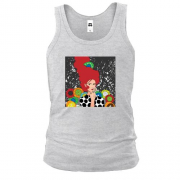 Мужская майка Redhead girl with flowers