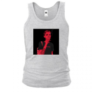 Мужская майка Red girl smokes