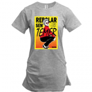 Удлиненная футболка Rebolar Sem Temer
