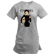 Удлиненная футболка Chanel woman with knife