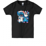 Детская футболка Stitch and unicorn