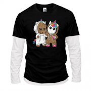 Комбінований лонгслів Baby groot and unicorn