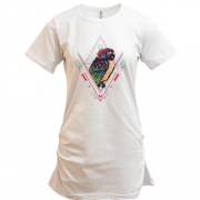 Подовжена футболка Parrot Line Art