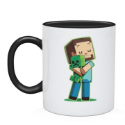 Чашка Minecraft Boy with green doll